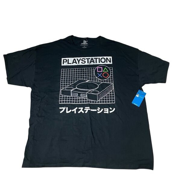 PlayStation T-Shirt Mens 3XL Black Cotton Video Gamer Japanese Retro Novelty - Picture 2 of 9